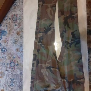 A camouflage print pair of Ralph Lauren jeans.
